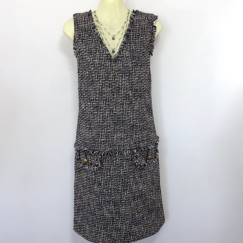 J Crew J.Crew Dress Multi Color Tweed Size 8 NWOT